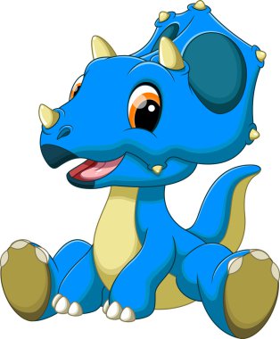 Baby dinosaur cartoon clipart