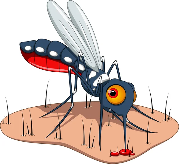Mosquito kartun - Stok Vektor