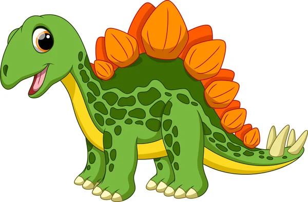 Mignon stegosaurus dessin animé — Image vectorielle