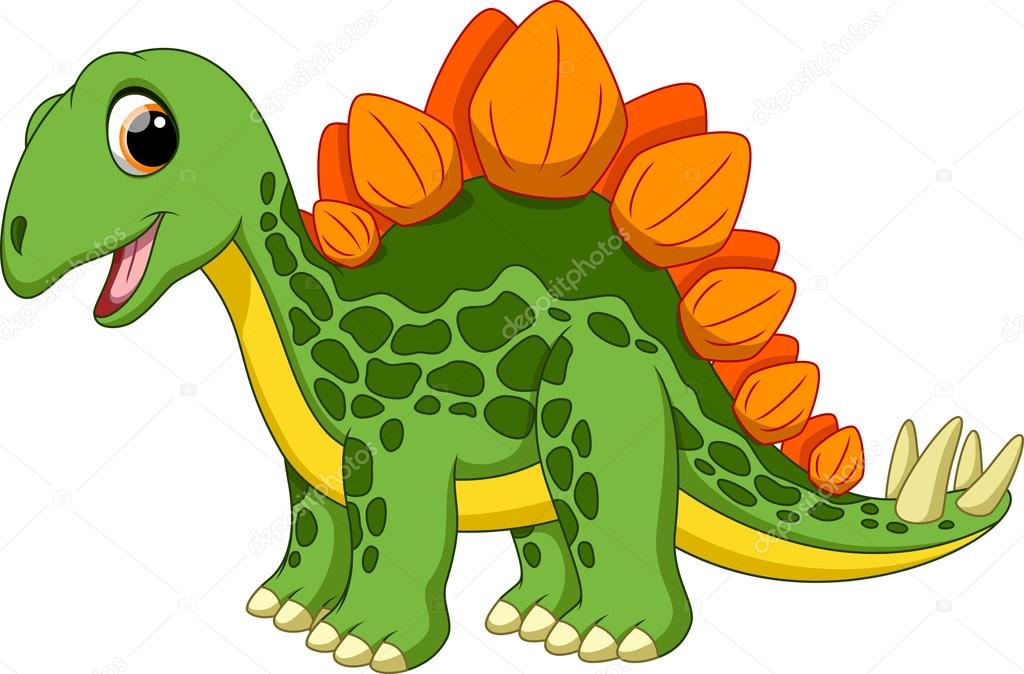 Cute stegosaurus cartoon