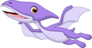 Şirin pterodactyl çizgi film