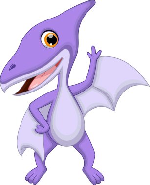 Şirin pterodactyl çizgi film