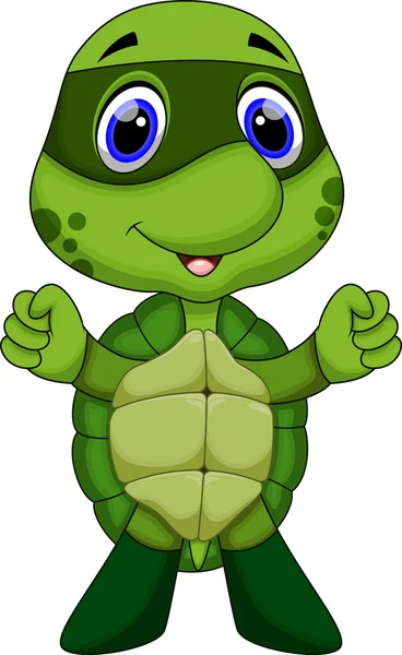 Carino tartaruga cartone animato — Vettoriale Stock