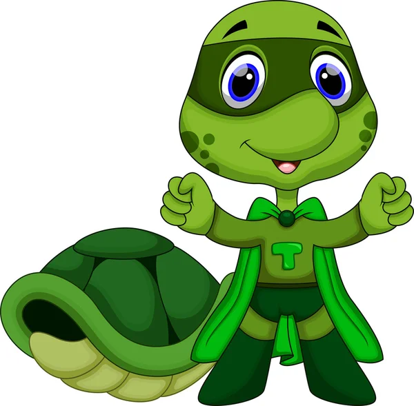 Netter Schildkröten-Cartoon — Stockvektor