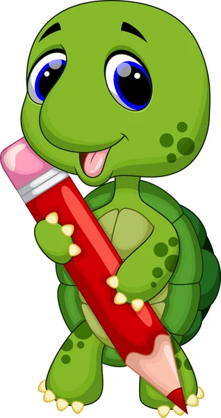 Leuke schildpad cartoon — Stockvector