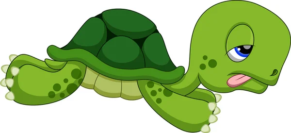Lindo tortuga dibujos animados — Archivo Imágenes Vectoriales