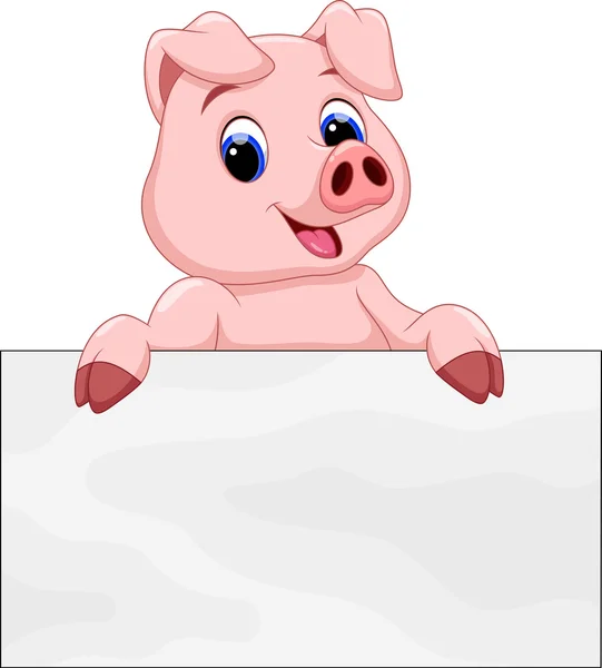 Mignon dessin animé de porc — Image vectorielle