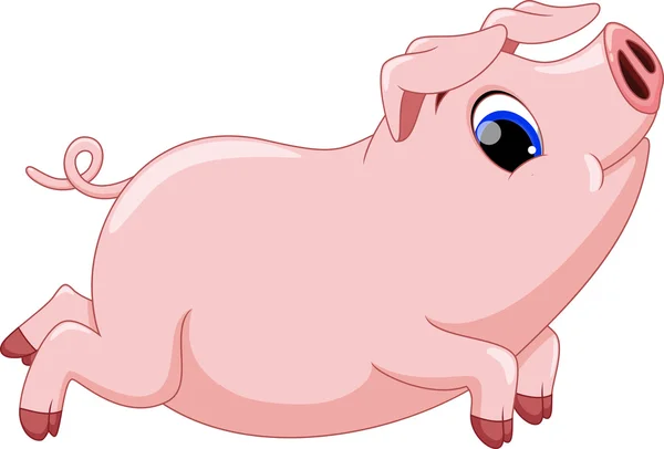 Carino cartone animato maiale — Vettoriale Stock