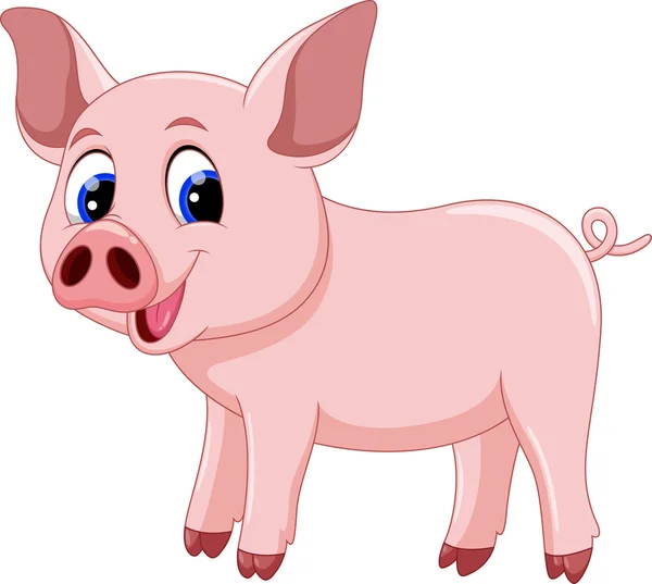 Cute pig cartoon — Stock Vector