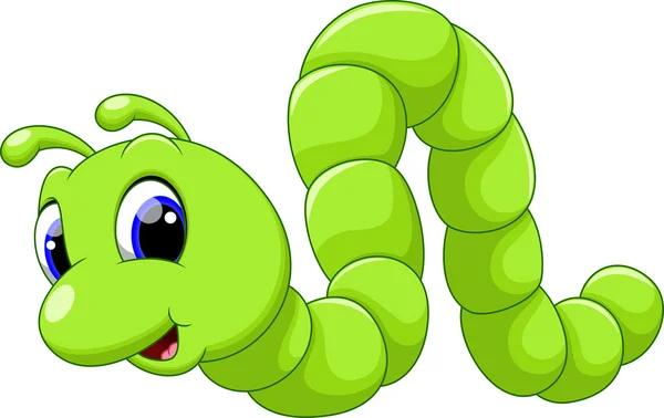 Милий caterpillar мультфільм — стоковий вектор