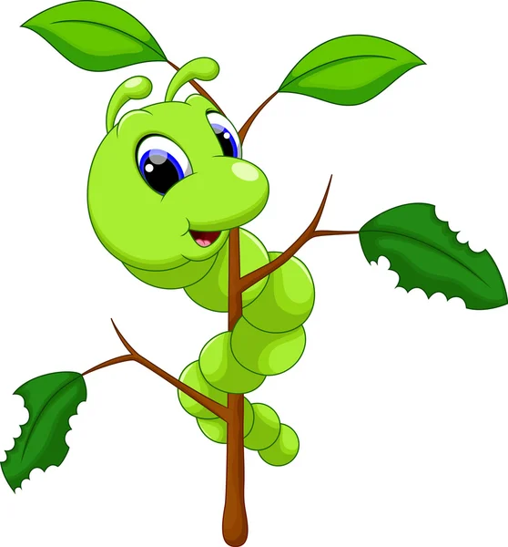 Grappige caterpillar cartoon — Stockvector