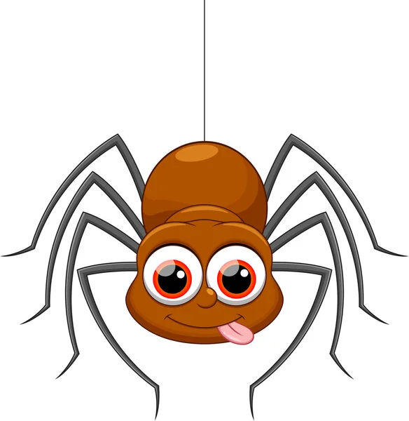 Roztomilý pavouk kreslený — Stockový vektor