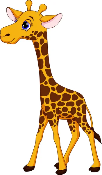 Söt giraff tecknad film — Stock vektor