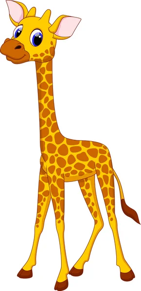 Mignon girafe dessin animé — Image vectorielle