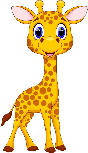 Mignon girafe dessin animé — Image vectorielle