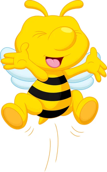 Χαριτωμένο μέλισσα κινούμενα σχέδια — Διανυσματικό Αρχείο