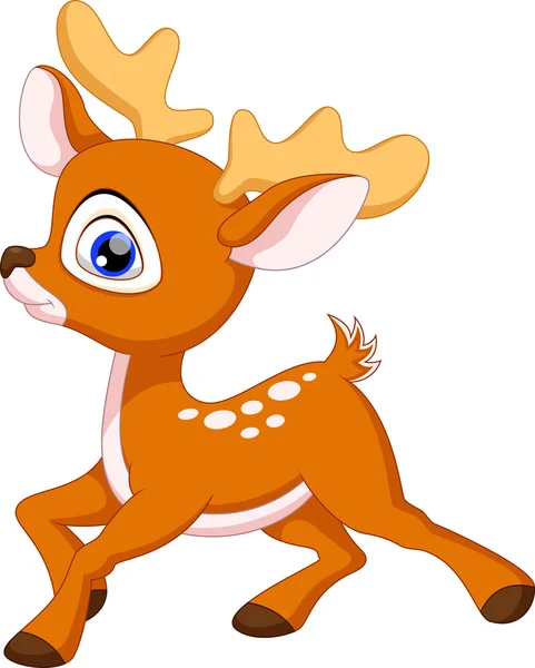 Cute jelen kreslený — Stockový vektor