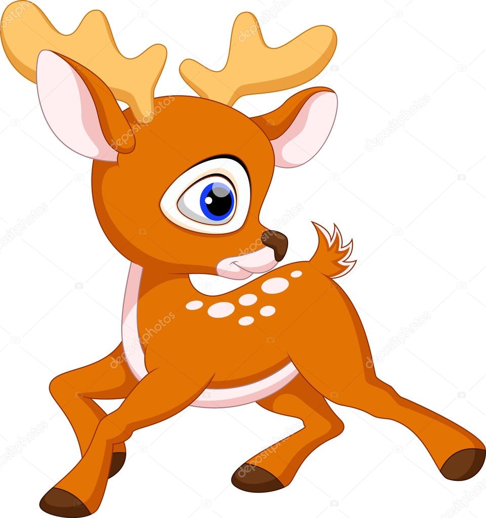 Cute deer cartoon Stock Vector Image by ©irwanjos2 #68614879
