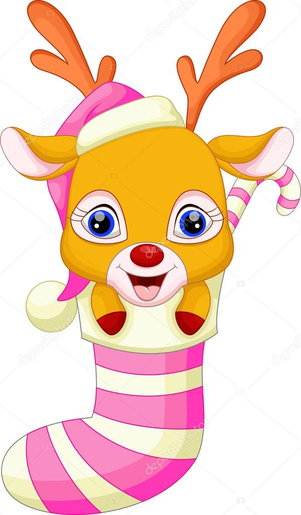 Download Cute baby deer cartoon — Stock Vector © irwanjos2 #68615207