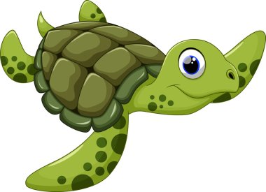 Cute sea turtle cartoon