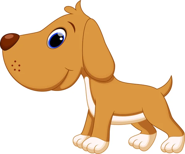 Lindo perro de dibujos animados — Vector de stock