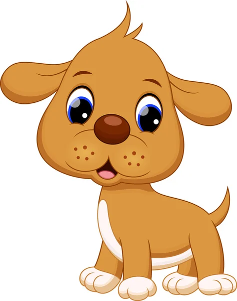 Lindo perro de dibujos animados — Vector de stock