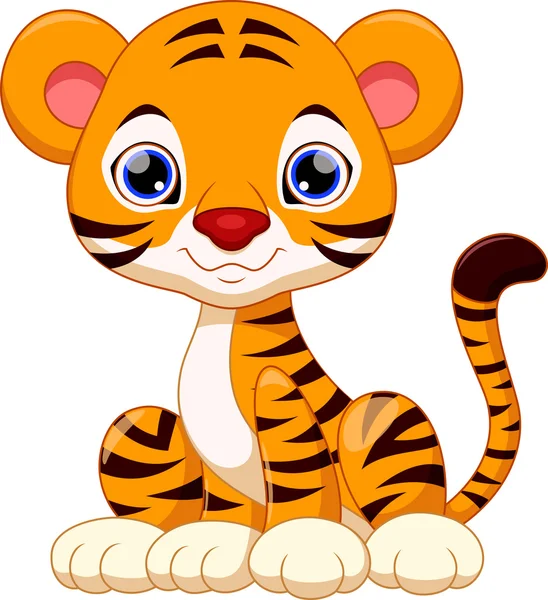 Cute tiger cartoon — Stock Vector