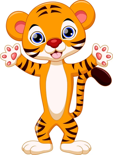 Cute tiger cartoon — Stock Vector