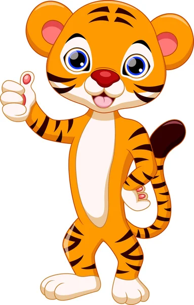 Cute tiger cartoon — Stock Vector