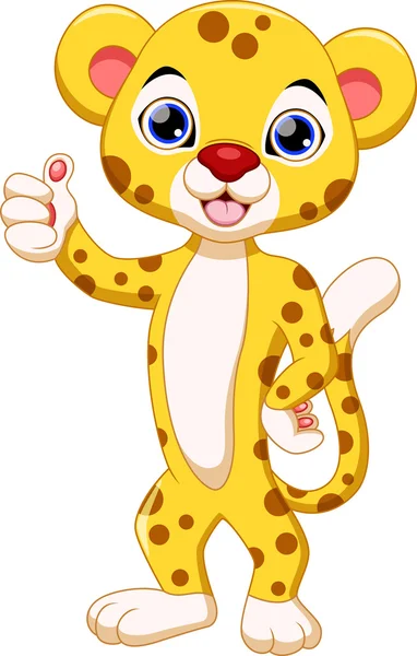 Bonita caricatura de guepardo — Vector de stock