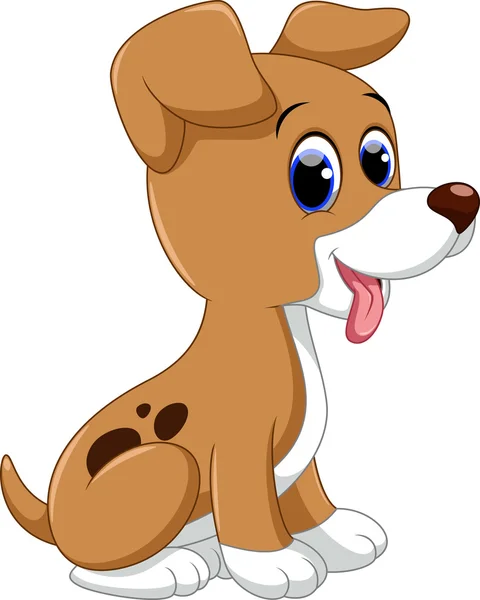 Lindo perro de dibujos animados — Vector de stock