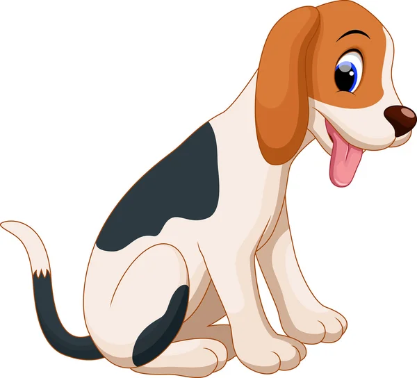 Lindo perro de dibujos animados — Vector de stock