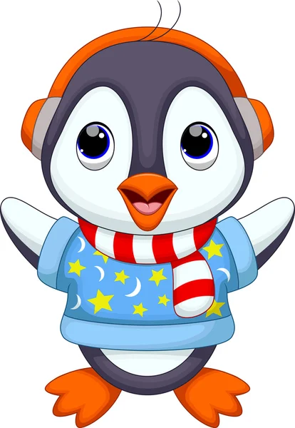 Cute penguin cartoon — Stock Vector