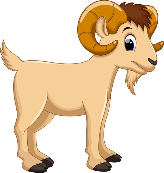 Cute goat cartoon — Stock Vector