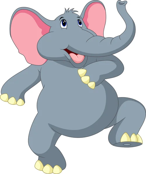 Happy elephant cartoon — Stockvector