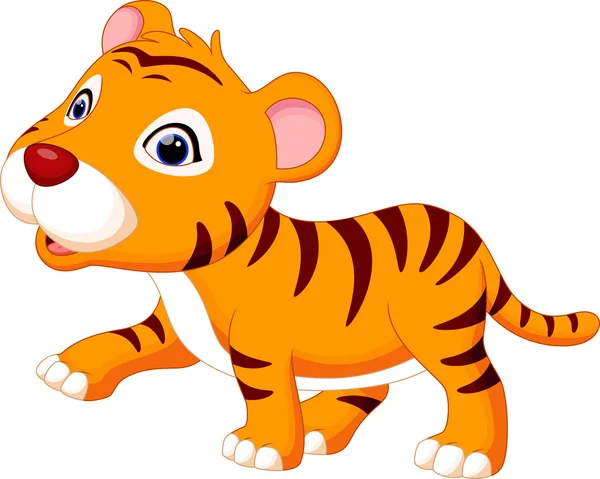 Baby tijger cartoon — Stockvector