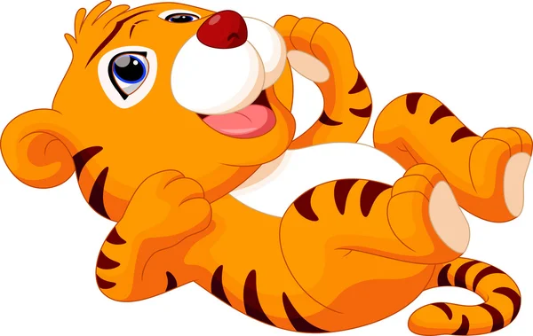 Baby tijger cartoon — Stockvector