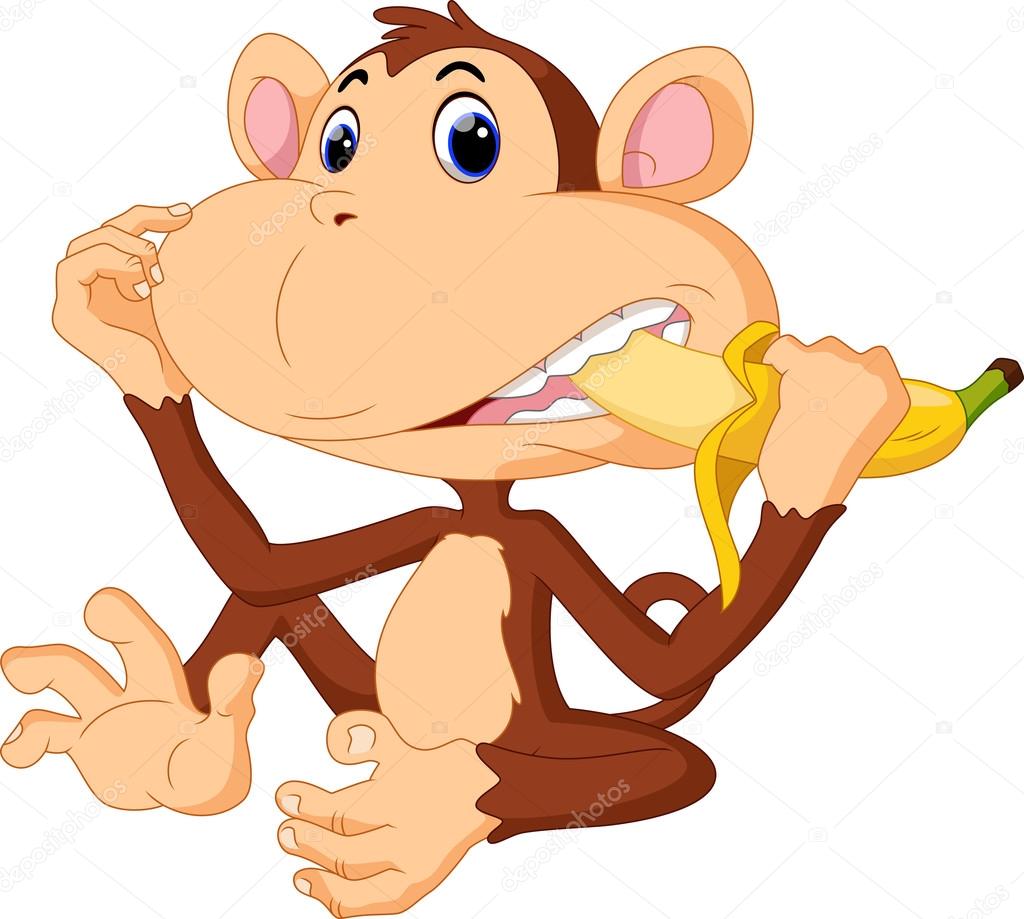 Monkey eat banana cartoon Stock Vector Image by ©irwanjos2 #68631253 Monkey eat banana cartoon Stock Vector Image by ©irwanjos2 #68631253