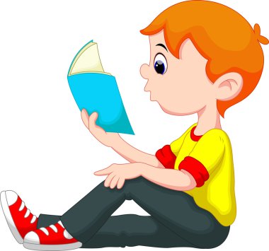 Kitap okuyorum.