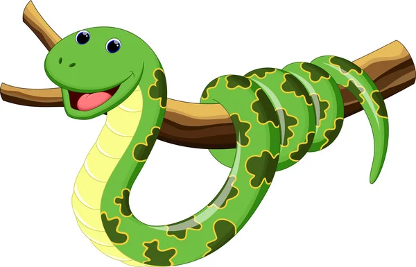 Mignon dessin animé serpent — Image vectorielle