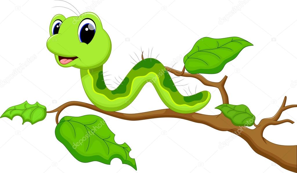 Funny caterpillar cartoon