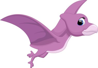 Şirin pterodactyl çizgi film