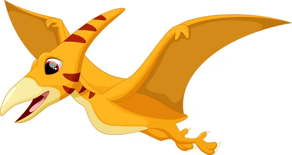 Linda caricatura de pterodáctilo — Vector de stock