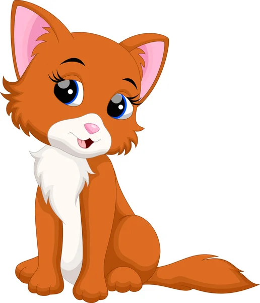 Schattig kat cartoon — Stockvector