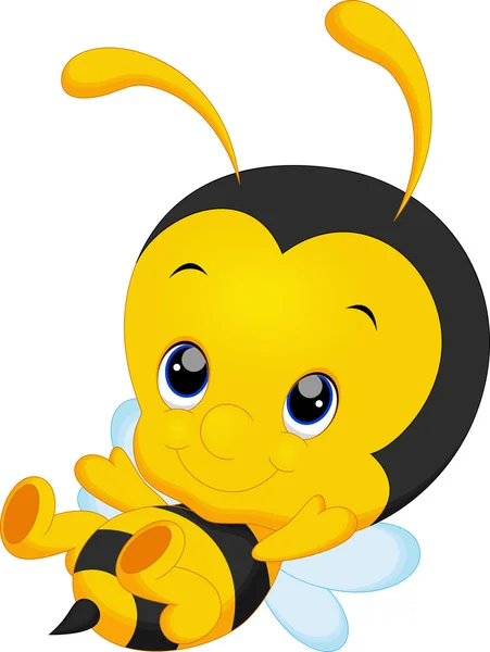 Симпатичная маленькая пчелиная карикатура — стоковый вектор