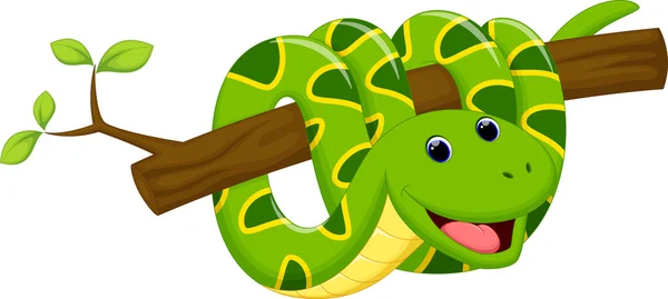 Bonita serpiente de dibujos animados — Archivo Imágenes Vectoriales