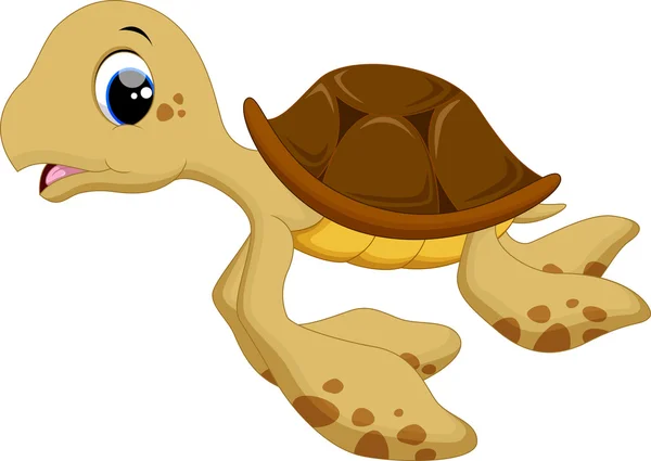 Cute baby turtles cartoon — Stock Vector