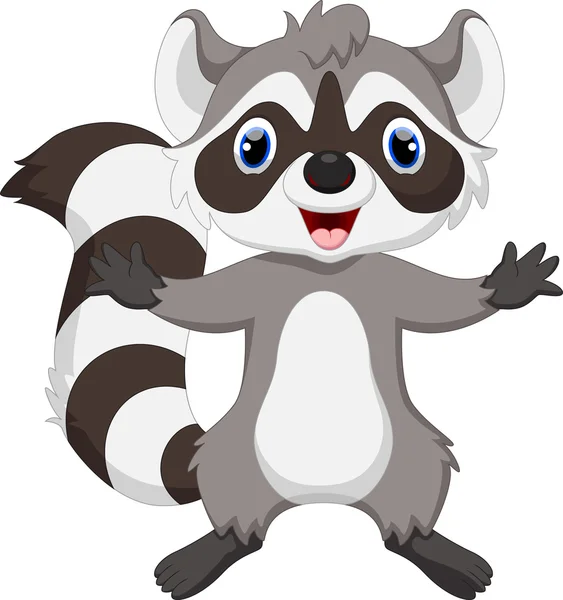 Cute raccoon cartoon — Stock Vector