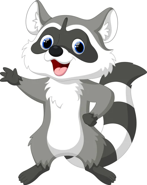 Cute raccoon cartoon — Stock Vector