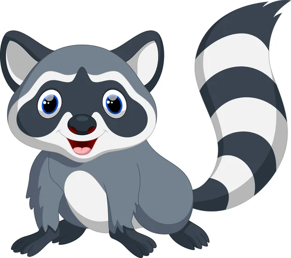 Cute raccoon cartoon — Stock Vector